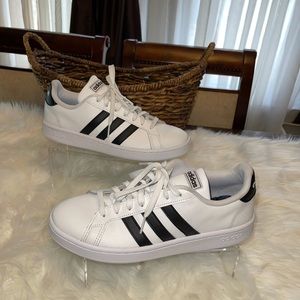adidas GRAND COURT Mens White/Black Shoes sz 8.5